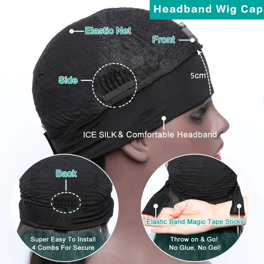 Body Wave Headband Wig – Ready-to-Wear Remy Human Hair Machine-Made Wig for Women