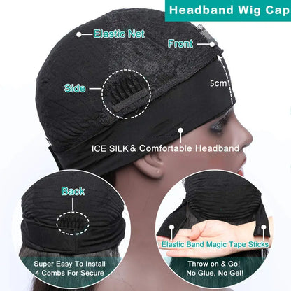 Body Wave Headband Wig – Ready-to-Wear Remy Human Hair Machine-Made Wig for Women