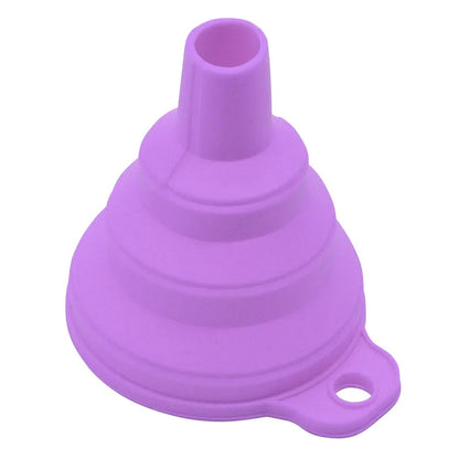 Mini Foldable Silicone Funnel - Collapsible Portable Funnel for Fuel, Oil, Beer & Kitchen Accessories