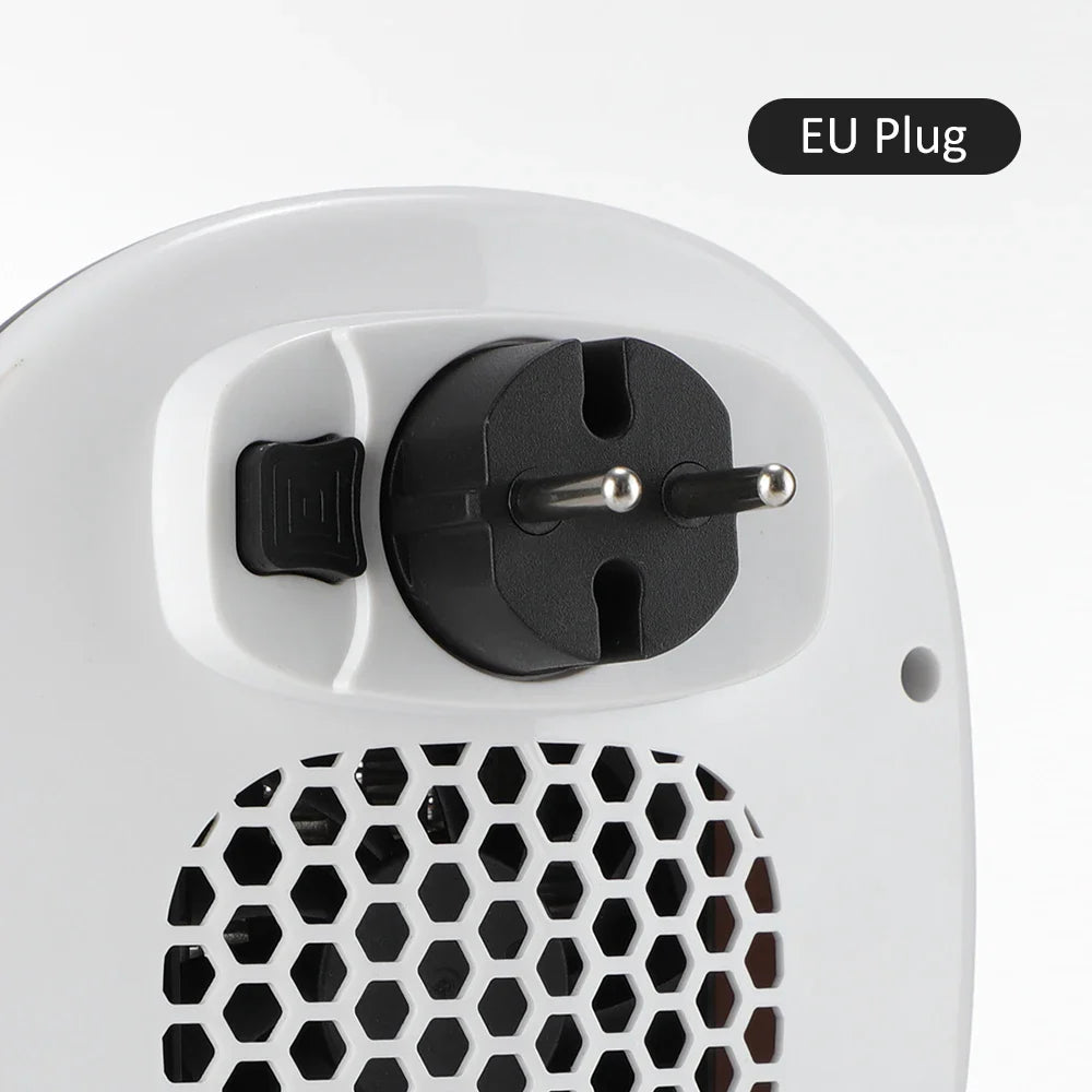 Portable PTC Electric Heater – EU/US Wall-Plug, Adjustable Temperature, Low-Noise Home & Bathroom Warmer