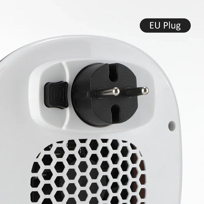 Portable PTC Electric Heater – EU/US Wall-Plug, Adjustable Temperature, Low-Noise Home & Bathroom Warmer