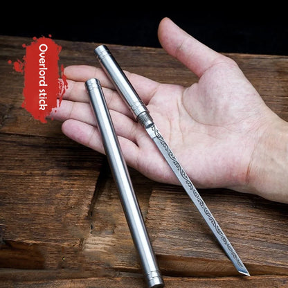 All-Steel Bully Stick Knife - Fruit, Tea, and Steak Knife for Home and Outdoor Camping - Multi-Use Tool