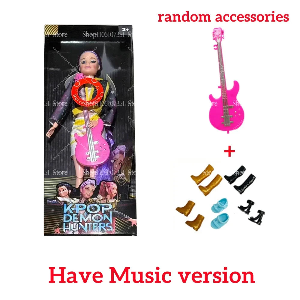 K-Pop Demon Hunters Humanoid Dolls — Mira, Rumi & Zoey (Music & No-Music) | Articulated Christmas Gift Box