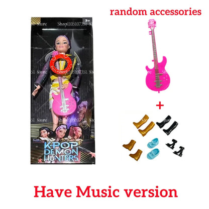 K-Pop Demon Hunters Humanoid Dolls — Mira, Rumi & Zoey (Music & No-Music) | Articulated Christmas Gift Box