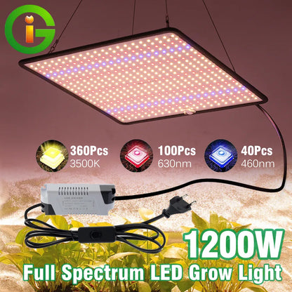 40W LED Grow Light Full Spectrum Phyto Lamp - AC85-240V for Indoor Grow Tent Plants, Growth Light