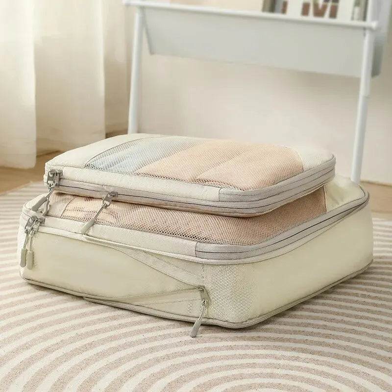 Travel Storage Bag Set – Compressible Waterproof Packing Cubes & Foldable Luggage Organizer for Carry-On
