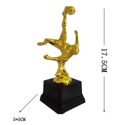 Children’s Gold Trophy – Plastic Football Award Cup, Soccer Competition Souvenir & School Reward Small Prize