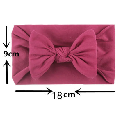 Baby Girls Rabbit Ear Bow Headband – Soft Knot Hairband for Newborns, Infants & Toddlers Photo Props