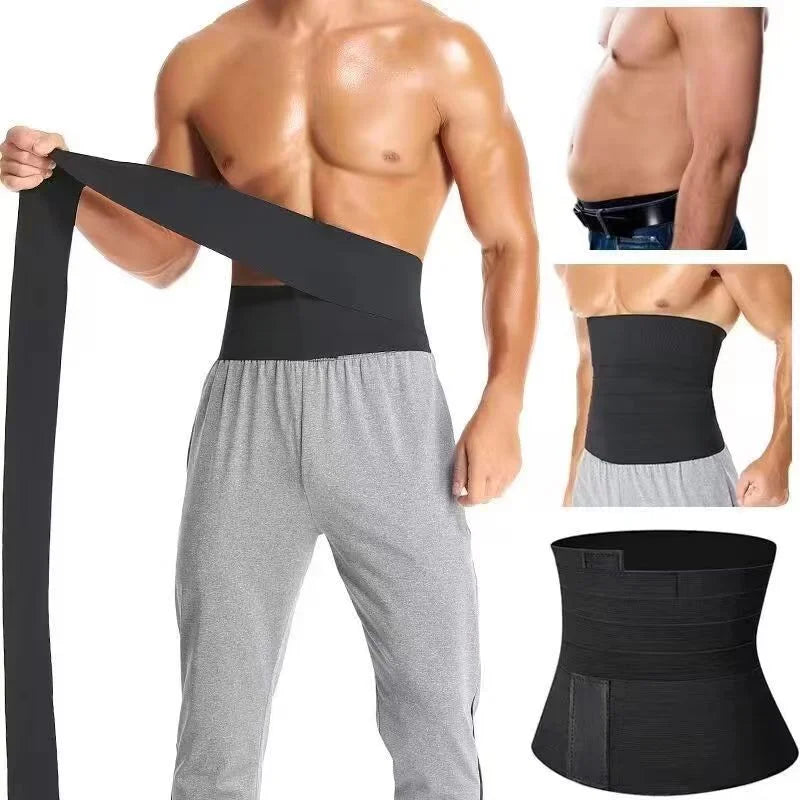 Thin Waist & Abdominal Wrapping Band – Elastic Fitness & Yoga Training Band for Waist Toning and Tightening