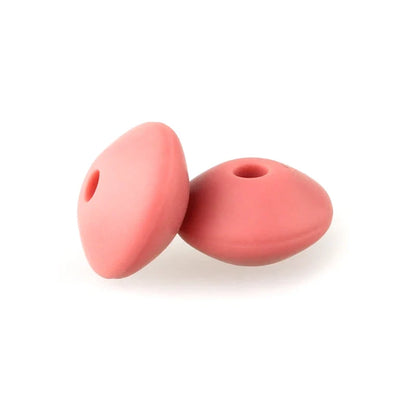 12mm Silicone Lentil Abacus Beads 50/100PCS – DIY Loose Focal Beads for Jewelry, Bracelets, Necklaces & Keychains
