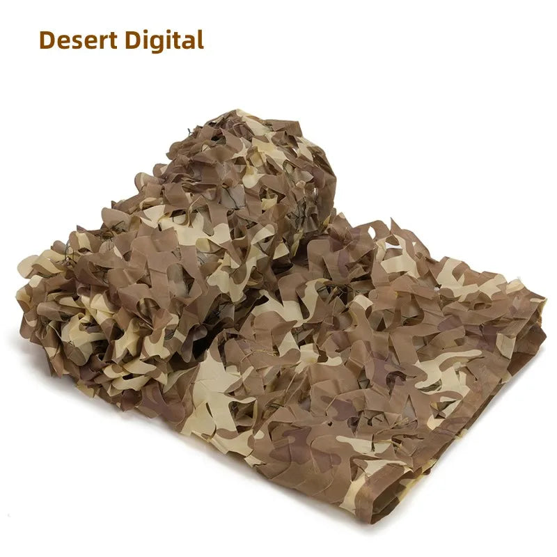 Camouflage Hunting Net - Outdoor Shade Mesh for Car Tent Awning, Sun Protection & Forest Concealment