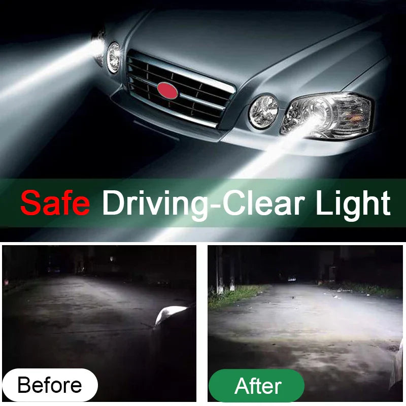 Car Headlight Restoration Kit — Polishing Paste & Liquid for Scratch Removal, Oxidation Cleaning, and Headlamp Repair