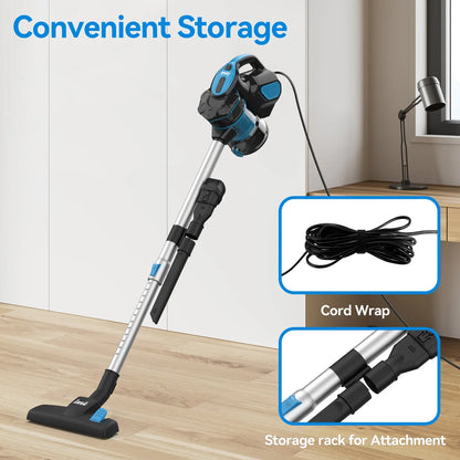 INSE I5 Corded Vacuum Cleaner – 18Kpa Powerful Suction, 600W Motor, Stick & Handheld for Home, Pet Hair & Hard Floors