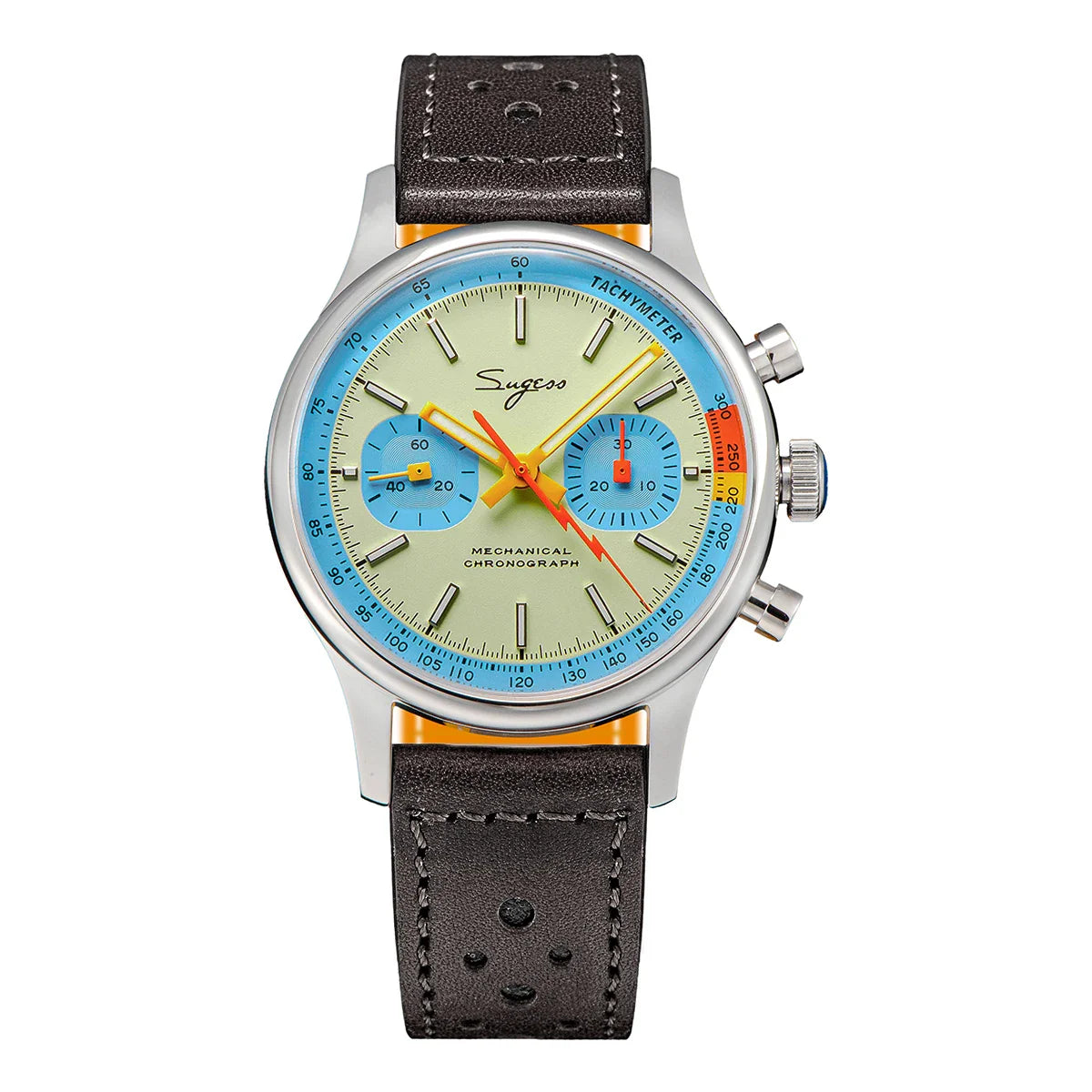 Sugess ST19 Pilot Chronograph Watch – Mechanical Racing 1963 Limited Edition, Sapphire Crystal, Military Style