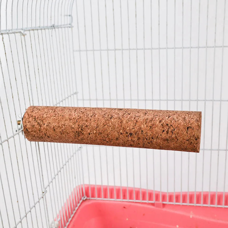 Natural Wood Bird Perch - Soft Raw Wood Branch Stand & Chew Toy for Parrots, Squirrels, Hamsters & Small Pets
