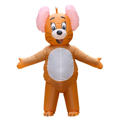 Cat and Mouse Inflatable Costume - Funny Adult Full Body Cosplay Party Outfit