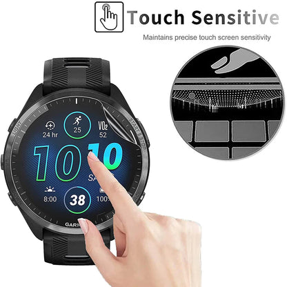 3-Pack Soft Hydrogel Screen Protector for Garmin Forerunner 265/265S/965 – Clear Protective Film