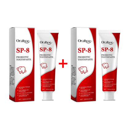 SP-8 Probiotic Whitening Toothpaste – Mint Fresh Breath, Deep Clean, Plaque & Stain Removal for Oral Hygiene