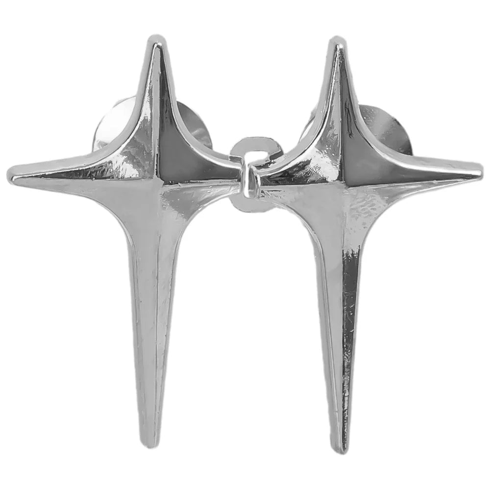 Adjustable Jean Button Pins – Detachable Metal Waist Tightener with Cross Star Design for Clothing Alterations