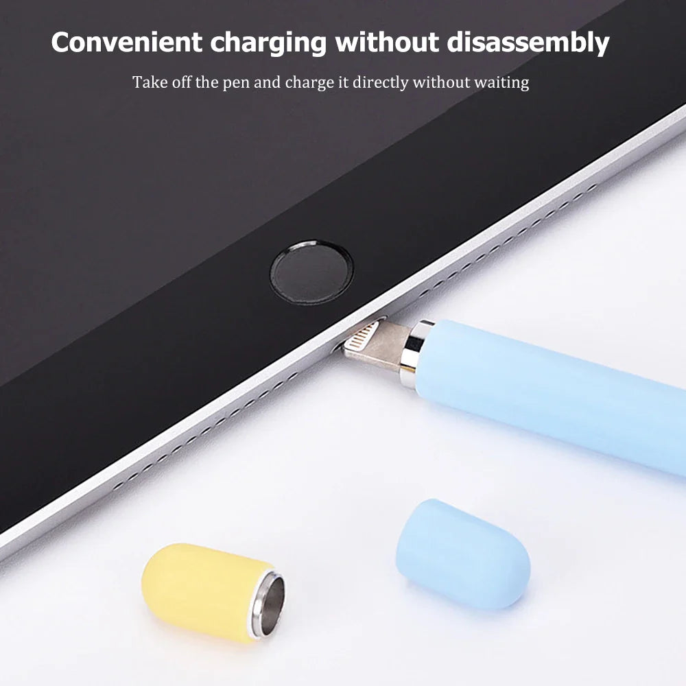 Soft Silicone Pen Holder for Apple Pencil – Protective Cover for 1st and 2nd Generation Stylus Pen Accessories