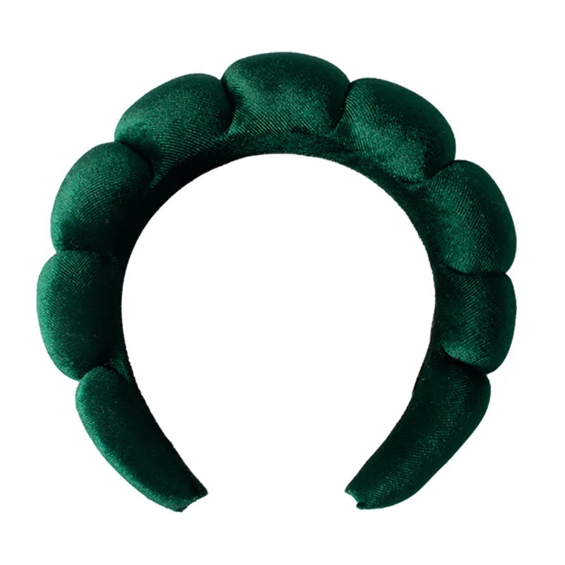 Velvet Sponge Spa Headband – Wide Padded Makeup & Face Washing Hairband for Skincare, Shower & Beauty Routine for Women & Girls