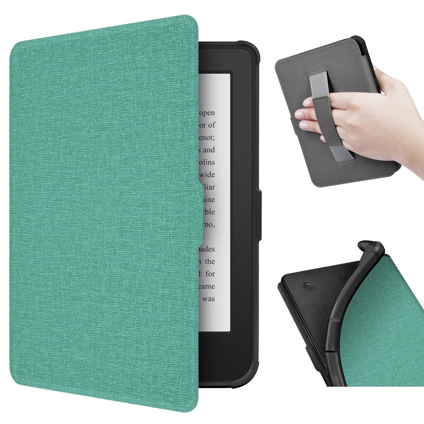 Case for Kobo Clara Colour BW 2024 & 2E – 6" Sleep/Wake Ebook Cover with Hand Strap Holder (N367/N365/N506)