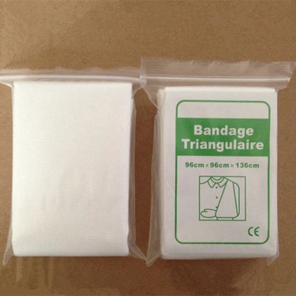 Outdoor Emergency Survival Triangular Bandage — Self-Rescue Hemostatic Non-Woven First Aid 96x96x136cm