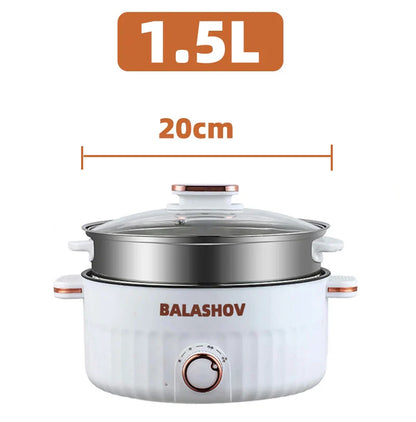 Electric Multi-Cooker Hot Pot – Double Layer Soup & Frying Cooker for Dormitory/Home with EU/US Plug