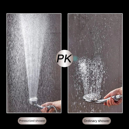 360° Rotating Handheld Shower Head – 3 Spray Modes with ON/OFF Pause Switch & Adjustable Water-Saving Design