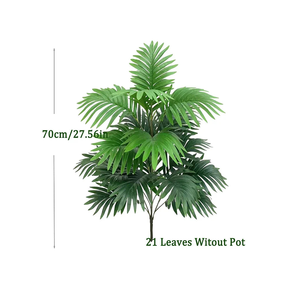 60-80cm Artificial Palm Tree - Faux Monstera & Maranta Leaves for Indoor Home Decor
