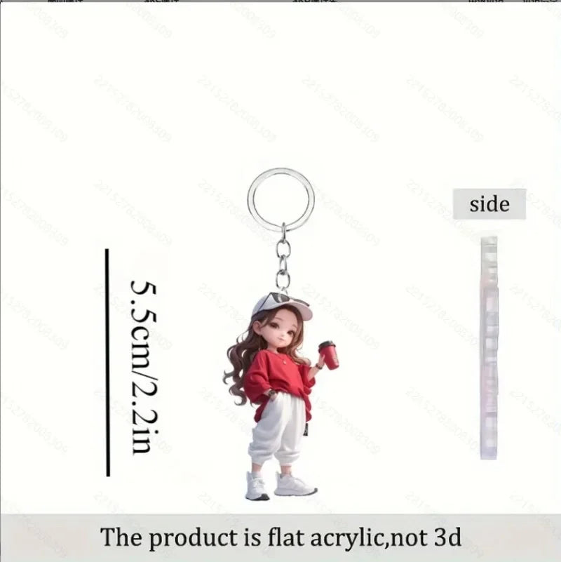 2D Flat Taekwondo Kung Fu Acrylic Keychain – Car Rearview Mirror and Backpack Pendant Accessory Gift