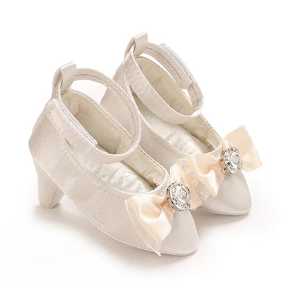 Infant Pre-Walker Princess Shoes - Baby Girls Bow Party Walking Footwear