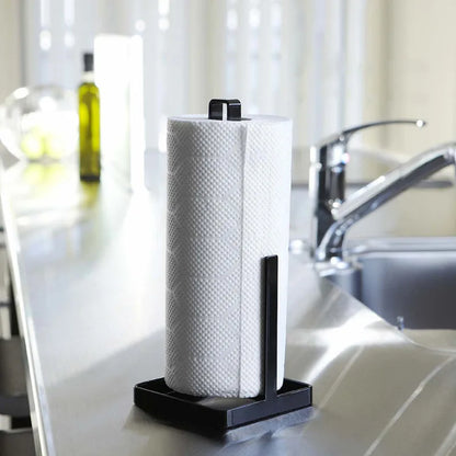 Portable Kitchen & Bathroom Paper Towel Holder – Silver Napkin Rack Stand for Home Storage & Small Accessories