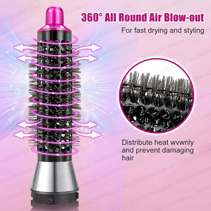 Hair Styler Nozzle for Dyson Airwrap HS01/HS05 & Sencicimen X9 – Multi Hair Curler & Smoothing Brush Attachment