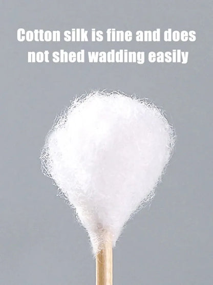 500PCS Disposable Cotton Swabs - Double End Round Head for Makeup, Removal, Cleaning, and Pet Care
