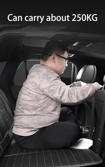 Foldable Car Travel Bed for Rear Seat – Wear-Resistant PU Sleeping Pad Mattress for SUV & Sedan Trips