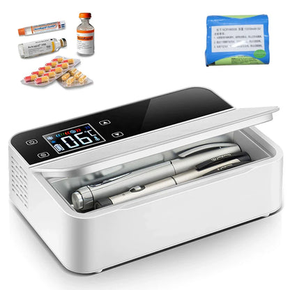 Portable Insulin & Medication Refrigerator – Small Cooler Box for Travel and Home Use
