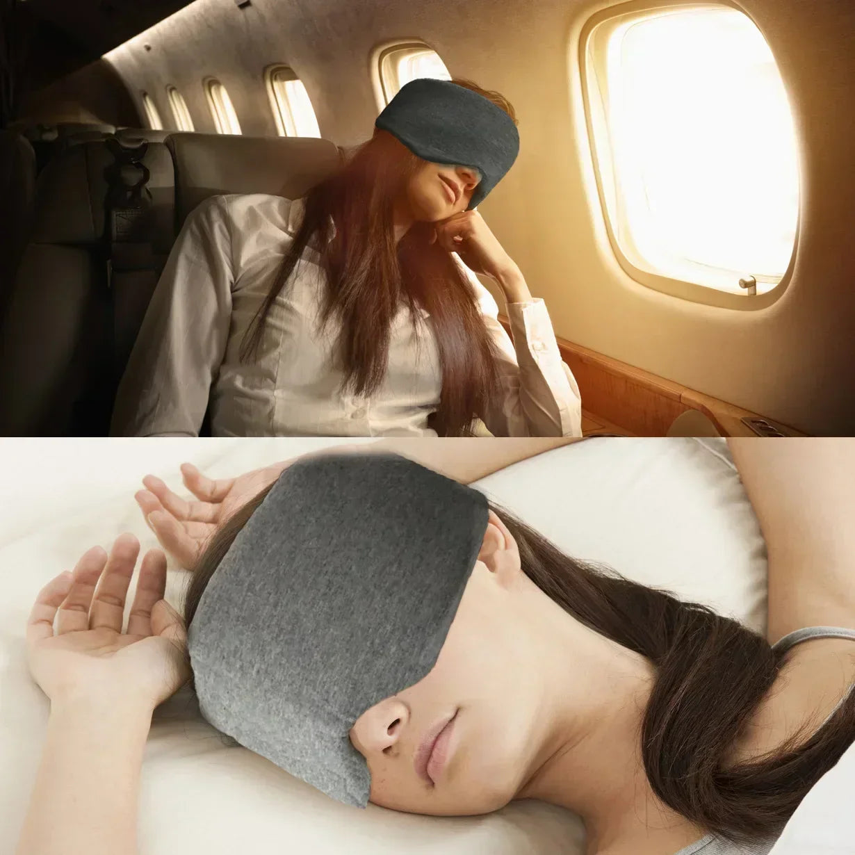 Travel Eyepatch Sleeping Eye Mask – Soft Cotton Silk Blindfold, Portable Eye Cover for Men & Women