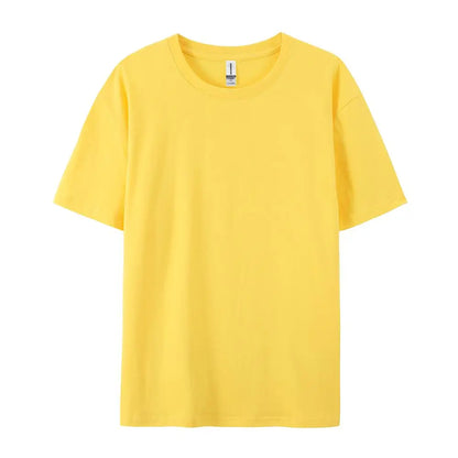 100% Cotton Solid Color T-Shirt – Unisex Short Sleeve Casual Breathable Summer Tee for Men & Women Fashion Wear