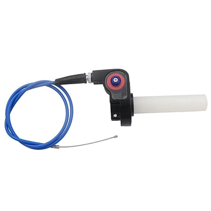 Motorcycle 1/4 Quick Turn Throttle Grip Set – Twist Gas Throttle Handle + 980mm Throttle Cable for Dirt & Pit Bikes, Motocross