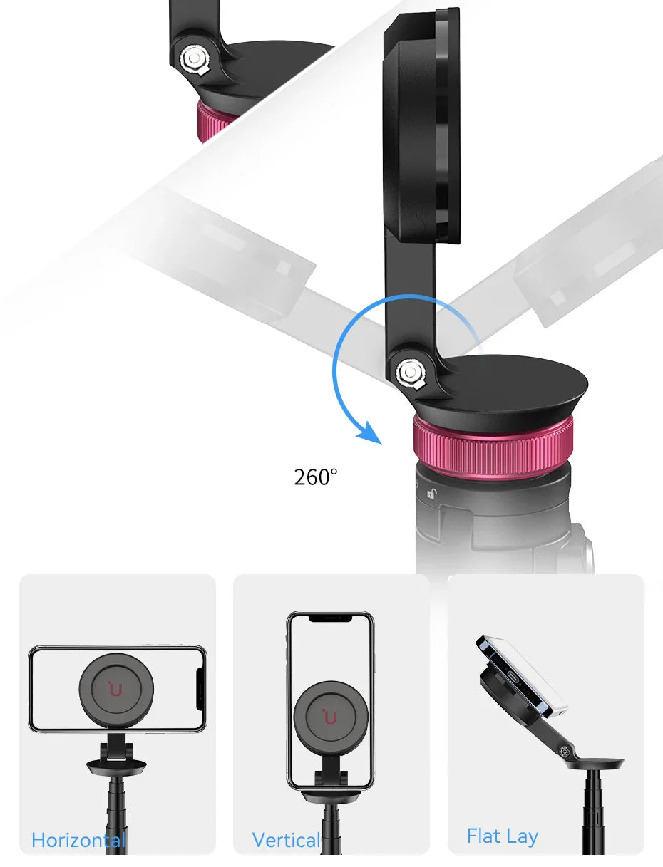 Ulanzi MT-84 Selfie Stick Magnetic Tripod - 1.53M, Wireless Bluetooth Remote, Phone Extension for Live Streaming & Vlogs