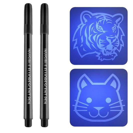 Upgraded Invisible Ink Spy Pen — UV Light Magic Marker for Secret Messages (UV Light Not Included)