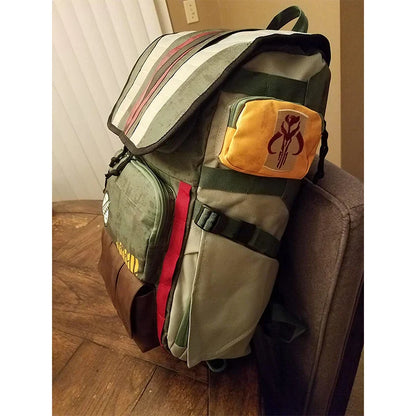 Disney Star Wars Boba Fett Mandalorian Backpack | Large Capacity Laptop & Travel Bag for Boys, Anime School Bag