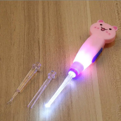 LED Baby Ear Cleaner Tool – Safe Ear Wax Remover Curette with Flashlight for Hygiene Ear Cleaning Care Kit