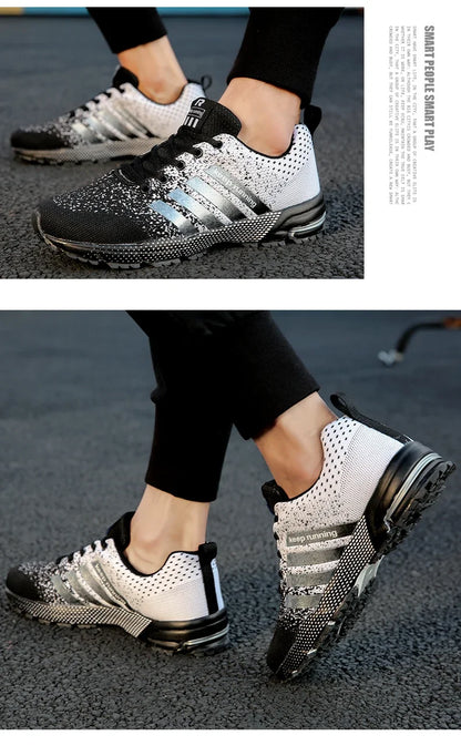 Men’s Air Cushion Running Shoes – Breathable Lightweight Marathon Sneakers for Athletic Training, Comfortable for Women