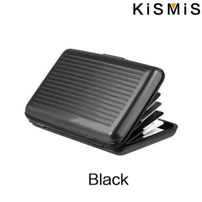 KISMIS RFID Metal Wallet – Business ID & Credit Card Protector for Men & Women, Card Holder with Package Box