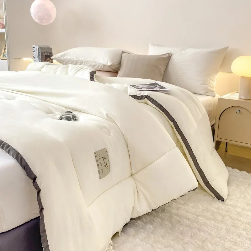 Soybean Fiber Cotton Quilt – All-Season Universal Winter, Spring & Autumn Comfort, Thickened & Warm Quilt Core