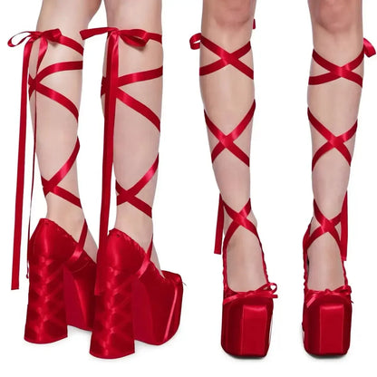 Chunky Heel Lolita Platform Pumps – Cute Ankle Strap Statement Shoes for Parties & Themed Events, Size 47