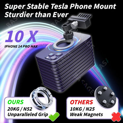 360° Rotatable Magnetic Phone Mount Holder for Tesla Model 3/Y - Compatible with 4.7-6.7inch Devices, Magsafe Support