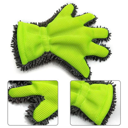 5-Finger Soft Car Washing Gloves - Cleaning Brush for Car and Motorbike, Drying Towels, Car Styling